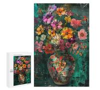 for Adults 1000 PCS Jigsaw Puzzle Floral Vase Art Print Jigsaw Puzzles for Adults Staycation Kill Time Every Piece Is Unique - Great Gift for Gaming 1000 PCS
