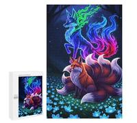 for Adults 1000 PCS Jigsaw Puzzle Fox Spirits in A Floral Glade Puzzle for Adults Family Game Precision Cutting Fun Activities at Home 1000 PCS