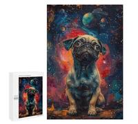 for Adults 1000 PCS Jigsaw Puzzle Galaxy Pug Oil Painting Puzzles for Adults Anti-Stress Toys Difficult Hard Fun Activities at Home 1000 PCS