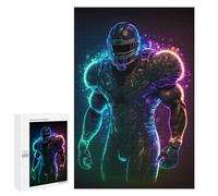 for Adults 1000 PCS Jigsaw Puzzle Glowing Football Player Puzzles for Adults Anti-Stress Toys Difficult Hard Fun Activities at Home 1000 PCS