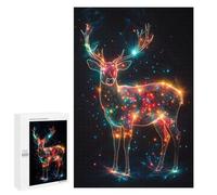 for Adults 1000 PCS Jigsaw Puzzle Glowing Magic Deer Adult Jigsaw Family Game Precision Cutting Unique Birthday And Xmas Gifts 1000 PCS