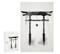 for Adults 1000 PCS Jigsaw Puzzle Japanese Art Ink Shrine Puzzles for Adults Anti-Stress Toys Difficult Hard Fun Activities at Home 1000 PCS