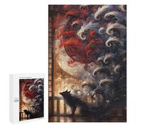 for Adults 1000 PCS Jigsaw Puzzle Kitsune with Nine Tails Puzzles for Adults Anti-Stress Toys Difficult Hard Fun Activities at Home 1000 PCS