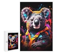 for Adults 1000 PCS Jigsaw Puzzle Koala Aesthetic Neon Teenagers Puzzles Hands-on Game Home Decoration Challenging Game Gifts 1000 PCS