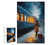 for Adults 1000 PCS Jigsaw Puzzle Last Train - A Pause Before The Goodbye Teenagers Puzzles Hands-on Game Home Decoration Challenging Game Gifts 1000 PCS