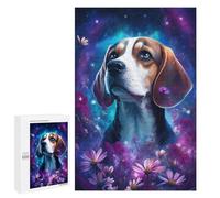 for Adults 1000 PCS Jigsaw Puzzle Magical Beagle in Flowers Puzzle for Adults Family Game Precision Cutting Fun Activities at Home 1000 PCS