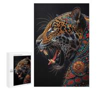 for Adults 1000 PCS Jigsaw Puzzle Mandala Jaguar Art Puzzle for Adults Family Game Precision Cutting Fun Activities at Home 1000 PCS