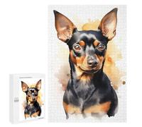 for Adults 1000 PCS Jigsaw Puzzle Miniature Pinscher Dog Puzzles for Adults Anti-Stress Toys Difficult Hard Fun Activities at Home 1000 PCS