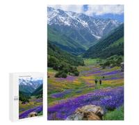 for Adults 1000 PCS Jigsaw Puzzle Mountain Valley with Flowers Jigsaw Puzzles for Adults Staycation Kill Time Every Piece Is Unique - Great Gift for Gaming 1000 PCS
