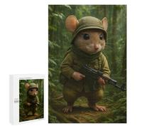 for Adults 1000 PCS Jigsaw Puzzle Mouse Soldier in Jungle Jigsaw for Adults Relaxing Games For Family Fun Challenging Game Gifts 1000 PCS