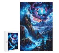 for Adults 1000 PCS Jigsaw Puzzle Mystical Waterfall Landscape Puzzles for Adults Anti-Stress Toys Difficult Hard Fun Activities at Home 1000 PCS