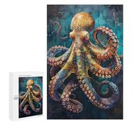 for Adults 1000 PCS Jigsaw Puzzle Ocean Life Colorful Octopus Art Print Jigsaw Puzzles for Adults Staycation Kill Time Every Piece Is Unique - Great Gift for Gaming 1000 PCS