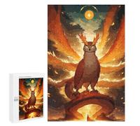for Adults 1000 PCS Jigsaw Puzzle Owl Guardian Fiery Aura Jigsaw for Adults Relaxing Games For Family Fun Challenging Game Gifts 1000 PCS
