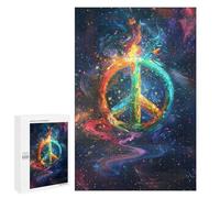 for Adults 1000 PCS Jigsaw Puzzle Peace Symbol Cosmic Artwork Jigsaw Puzzles for Adults Staycation Kill Time Every Piece Is Unique - Great Gift for Gaming 1000 PCS