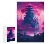 for Adults 1000 PCS Jigsaw Puzzle Pink Tree in The Rock Puzzles for Adults Anti-Stress Toys Difficult Hard Fun Activities at Home 1000 PCS