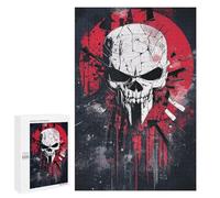 for Adults 1000 PCS Jigsaw Puzzle Punisher Skull Poster Artwork Jigsaw Puzzles for Adults Staycation Kill Time Every Piece Is Unique - Great Gift for Gaming 1000 PCS