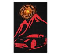 for Adults 1000 PCS Jigsaw Puzzle Super Red Car Jigsaws for Adults Family Game Difficult Hard Challenging Game Gifts 1000 PCS