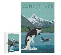for Adults 1000 PCS Jigsaw Puzzle Travel to Vancouver Teenagers Puzzles Hands-on Game Home Decoration Challenging Game Gifts 1000 PCS