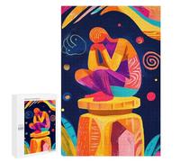 for Adults 1000 PCS Jigsaw Puzzle Vivid Fauvist Vision of The Thinker Teenagers Puzzles Hands-on Game Home Decoration Challenging Game Gifts 1000 PCS