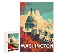 for Adults 1000 PCS Jigsaw Puzzle Washington Capitol Adult Jigsaw Family Game Precision Cutting Unique Birthday And Xmas Gifts 1000 PCS