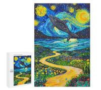 for Adults 1000 PCS Jigsaw Puzzle Whale Dream Pathway Painting Jigsaw Puzzles for Adults Staycation Kill Time Every Piece Is Unique - Great Gift for Gaming 1000 PCS