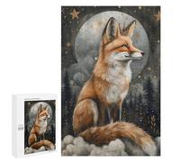 for Adults 1000 PCS Jigsaw Puzzle Whimsical Red Fox Artwork Adult Jigsaw Family Game Precision Cutting Unique Birthday And Xmas Gifts 1000 PCS