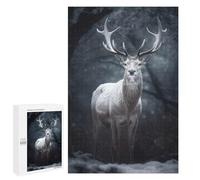 for Adults 1000 PCS Jigsaw Puzzle White Mythical Deer Teenagers Puzzles Hands-on Game Home Decoration Challenging Game Gifts 1000 PCS