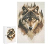 for Adults 1000 PCS Jigsaw Puzzle Wolf Mountain Forest Puzzle for Adults Family Game Precision Cutting Fun Activities at Home 1000 PCS