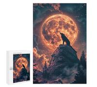 for Adults 1000 PCS Jigsaw Puzzle Wolfs Lunar Serenade Puzzles for Adults Anti-Stress Toys Difficult Hard Fun Activities at Home 1000 PCS