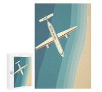 for Adults 1000 PCS Puzzle Airplane Over Bora Bora Mid Century Jigsaw Relax Games Perfect Decoration Unique Gifts for Birthday And Christmas 1000 PCS