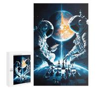 for Adults 1000 PCS Puzzle Astronauts Playing Chess in Space Adult Puzzles Hands-on Game Improve Memory Unique Gifts for Birthday And Christmas 1000 PCS