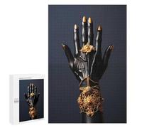 for Adults 1000 PCS Puzzle Black And Gold Jewel Hand2 Jigsaw Puzzles for Adults But Fun And Humorous for Birthday, Chrismas for Is Ideal As A Gift 1000 PCS