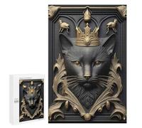 for Adults 1000 PCS Puzzle Cat King Gold Relief Deco Jigsaw Puzzles for Adults But Fun And Humorous for Birthday, Chrismas for Is Ideal As A Gift 1000 PCS