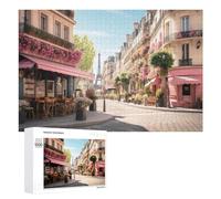 for Adults 1000 PCS Puzzle Charming Parisian Street with Eiffel Tower View Adult Puzzles Hands-on Game Improve Memory Unique Gifts for Birthday And Christmas 1000 PCS