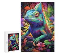 for Adults 1000 PCS Puzzle Colorful Lizard in Fantasy Forest Adult Puzzles Hands-on Game Improve Memory Unique Gifts for Birthday And Christmas 1000 PCS