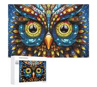 for Adults 1000 PCS Puzzle Colorful Mosaic Owl Artwork Adult Puzzles Hands-on Game Improve Memory Unique Gifts for Birthday And Christmas 1000 PCS