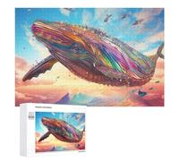 for Adults 1000 PCS Puzzle Colorful Whale in Sky Adult Puzzles Hands-on Game Improve Memory Unique Gifts for Birthday And Christmas 1000 PCS