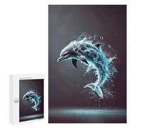 for Adults 1000 PCS Puzzle Dolphin Water Splash Jigsaw Puzzles for Adults But Fun And Humorous for Birthday, Chrismas for Is Ideal As A Gift 1000 PCS