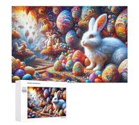 for Adults 1000 PCS Puzzle Easter Bunny Wonderland Adult Puzzles Hands-on Game Improve Memory Unique Gifts for Birthday And Christmas 1000 PCS