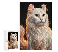 for Adults 1000 PCS Puzzle Elegant White Cat Portrait Jigsaw Puzzles for Adults But Fun And Humorous for Birthday, Chrismas for Is Ideal As A Gift 1000 PCS