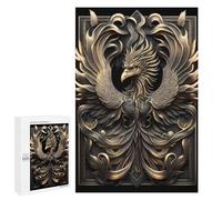 for Adults 1000 PCS Puzzle Epic Golden Phoenix Jigsaw Relax Games Perfect Decoration Unique Gifts for Birthday And Christmas 1000 PCS