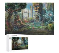 for Adults 1000 PCS Puzzle Fantasy Garden with Statue And Pond Adult Puzzles Hands-on Game Improve Memory Unique Gifts for Birthday And Christmas 1000 PCS