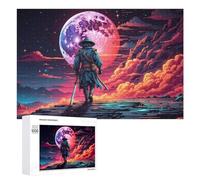 for Adults 1000 PCS Puzzle Fantasy Samurai Moonlit Journey Adult Puzzles Hands-on Game Improve Memory Unique Gifts for Birthday And Christmas 1000 PCS