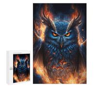 for Adults 1000 PCS Puzzle Flaming Owl Artwork Jigsaw Puzzles for Adults But Fun And Humorous for Birthday, Chrismas for Is Ideal As A Gift 1000 PCS