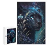 for Adults 1000 PCS Puzzle Galactic Panther with Flowers Jigsaw Puzzles for Adults But Fun And Humorous for Birthday, Chrismas for Is Ideal As A Gift 1000 PCS