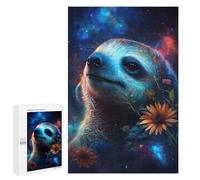 for Adults 1000 PCS Puzzle Galactic Sloth with Flowers -2 Jigsaw Puzzles for Adults But Fun And Humorous for Birthday, Chrismas for Is Ideal As A Gift 1000 PCS
