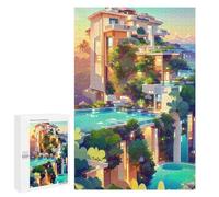for Adults 1000 PCS Puzzle Jungle Luxury Villa Paradise Adult Puzzles Hands-on Game Improve Memory Unique Gifts for Birthday And Christmas 1000 PCS