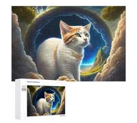 for Adults 1000 PCS Puzzle Magical Fantasy Cat Artwork Adult Puzzles Hands-on Game Improve Memory Unique Gifts for Birthday And Christmas 1000 PCS