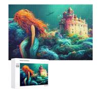for Adults 1000 PCS Puzzle Mermaid's Underwater Palace Adult Puzzles Hands-on Game Improve Memory Unique Gifts for Birthday And Christmas 1000 PCS