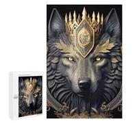 for Adults 1000 PCS Puzzle Royal Wolf Golden Art Deco Jigsaw Puzzles for Adults But Fun And Humorous for Birthday, Chrismas for Is Ideal As A Gift 1000 PCS